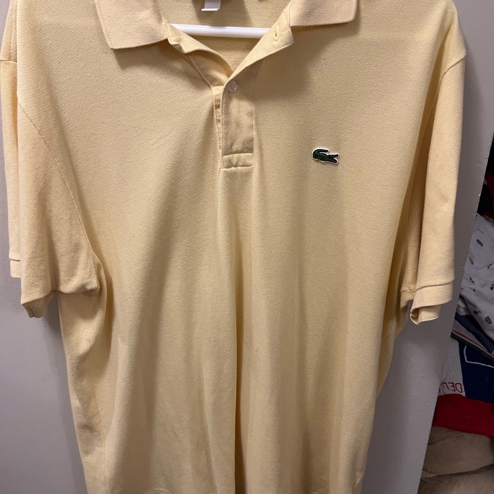 Lacoste Yellow Polo Shirt Classic Design